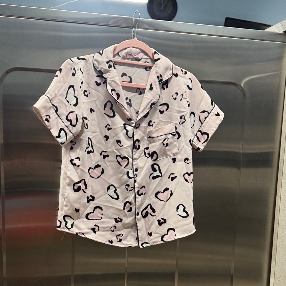 Heart Patterned adult pajamas